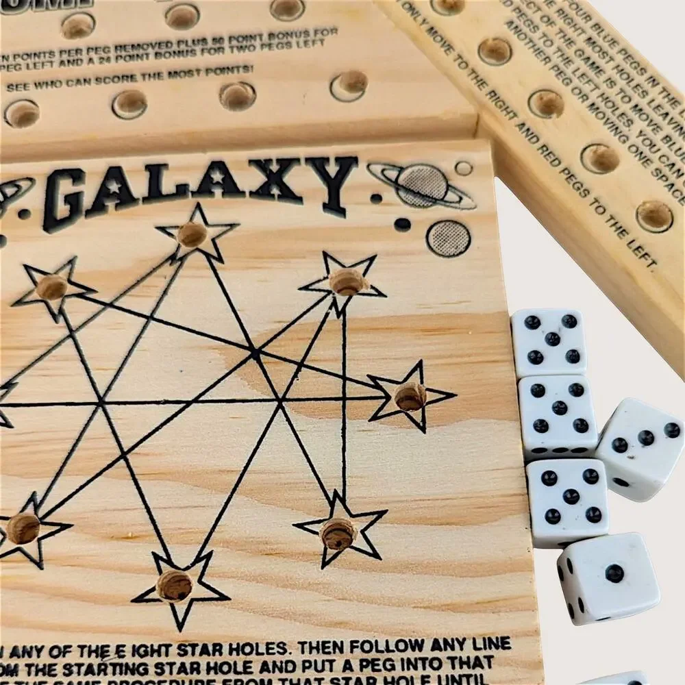 1980s Chadwick Wooden Peg Games Set